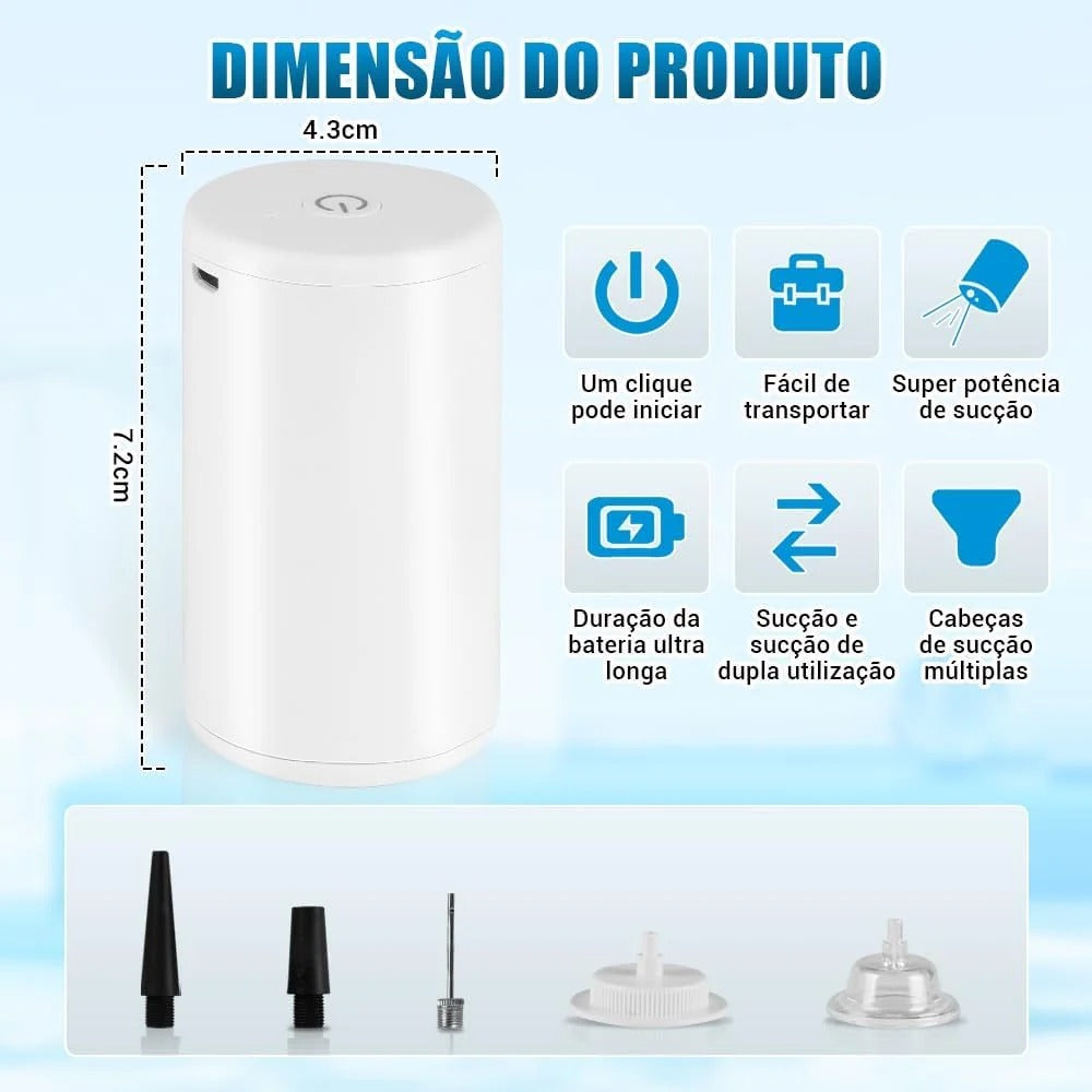Rechargeable Mini Air Pump | مضخة هواء صغيرة قابلة لإعادة الشحن