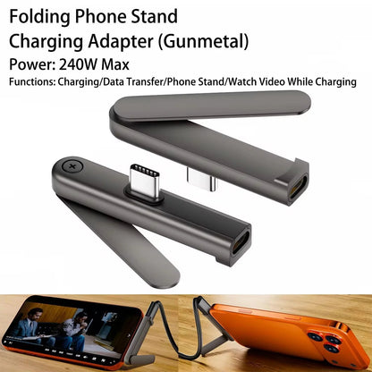 Foldable Phone Stand Adapter | محول شحن وحامل هاتف قابل للطي